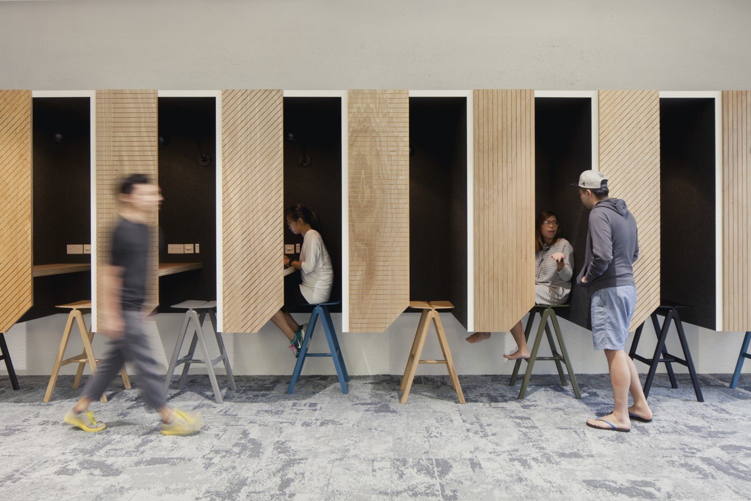 A closer look at the Airbnb booths