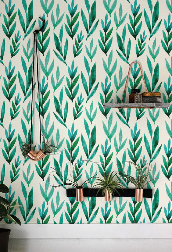 On the hunt for wallpaper... excited to working with greens!